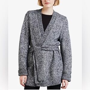 Levi's Womens Shawl Collar Marled Knit Belt Cocoon Wrap Sweater Cardigan Medium